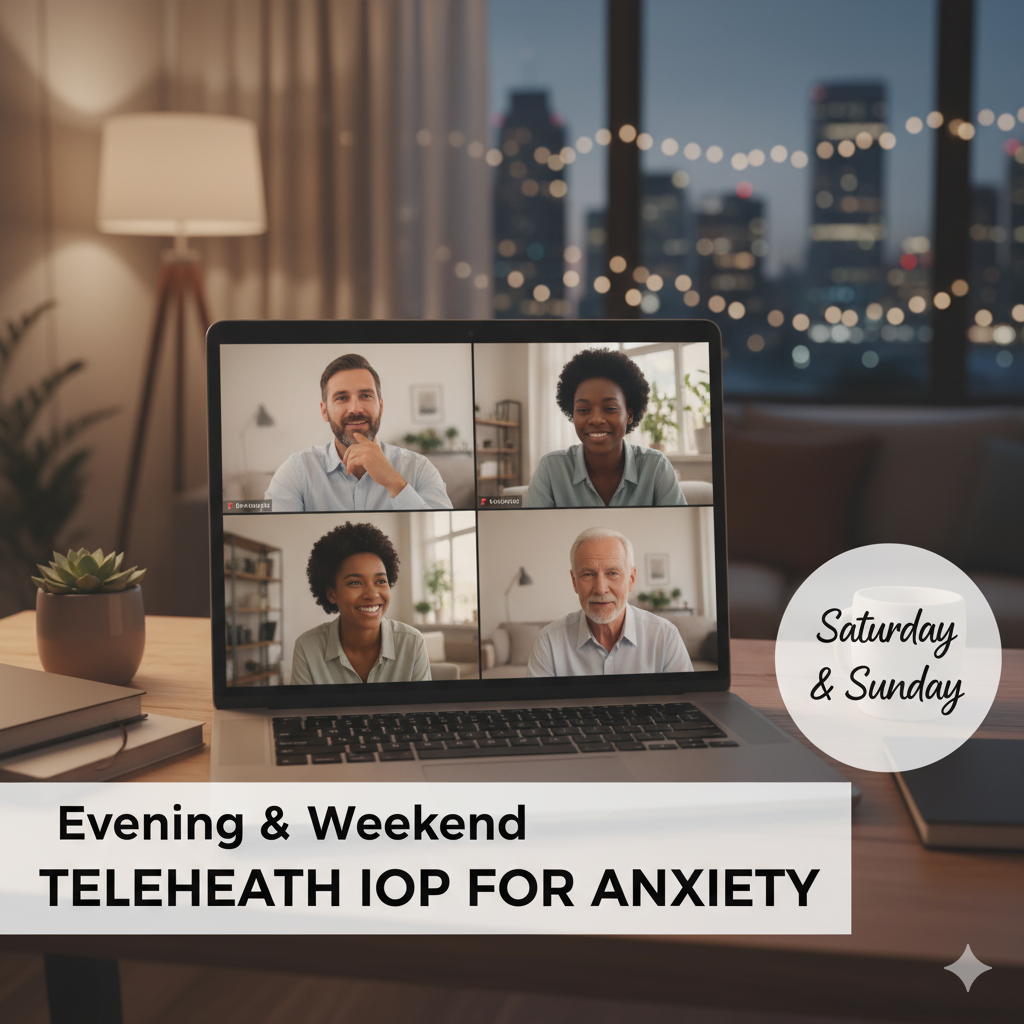 Evening and Weekend Telehealth IOP for Anxiety
