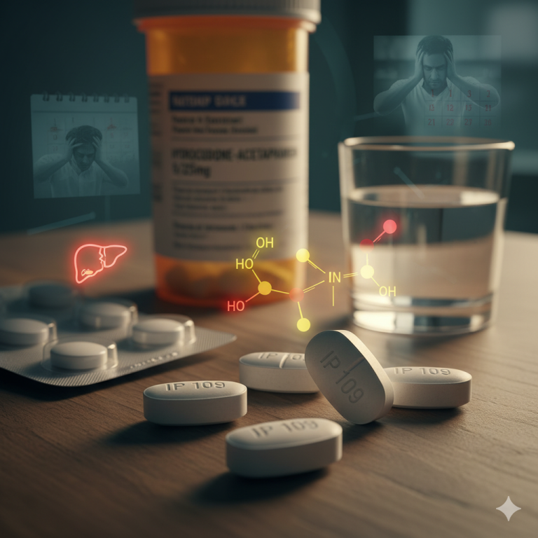 generate the perfect realistic image for the blog title HydrocodoneAcetaminophen (IP 109)